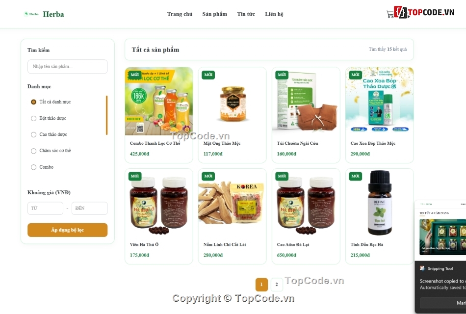 thảo dược,Website bán hàng,bán